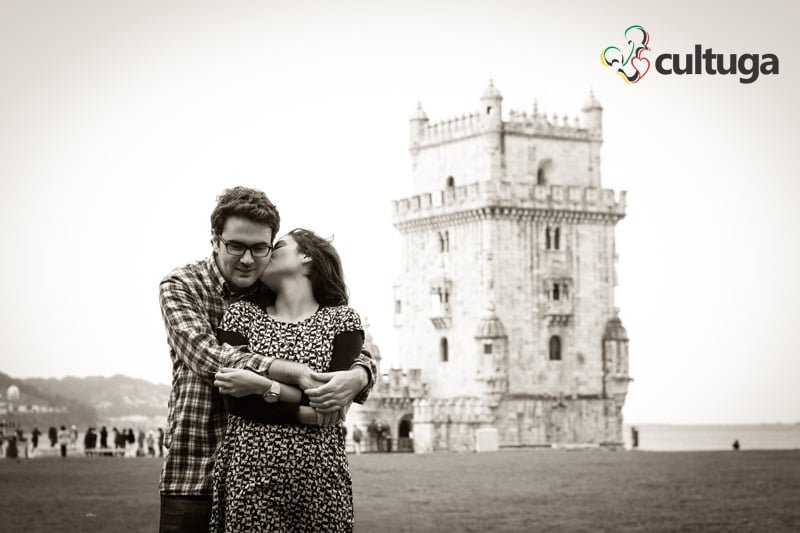 Jardim da Torre de Belém como cenário da nossa sessão fotográfica de casal