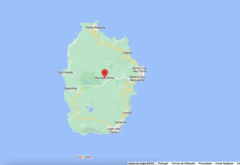 Ilha das Flores Mapa Açores