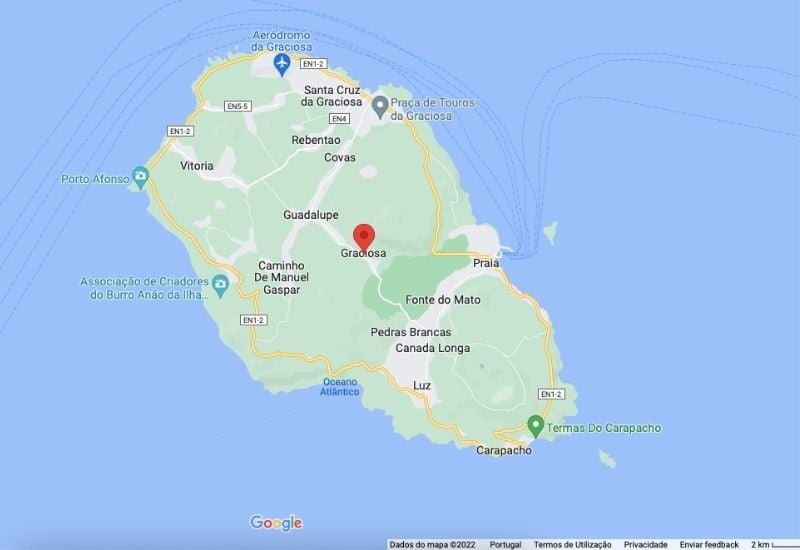 Ilha Graciosa Mapa Açores