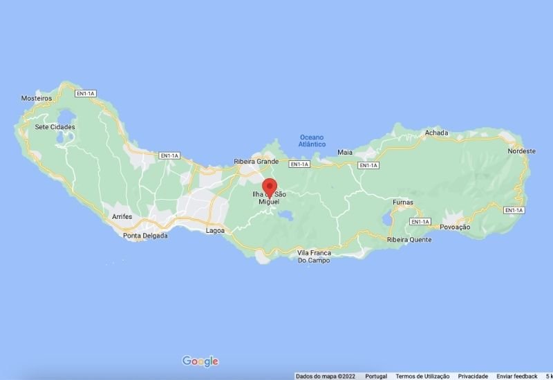 Ilha de São Miguel Mapa Açores