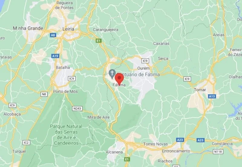 Mapa de Fátima Portugal