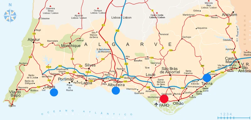 Mapa: reprodução/ Visit Portugal