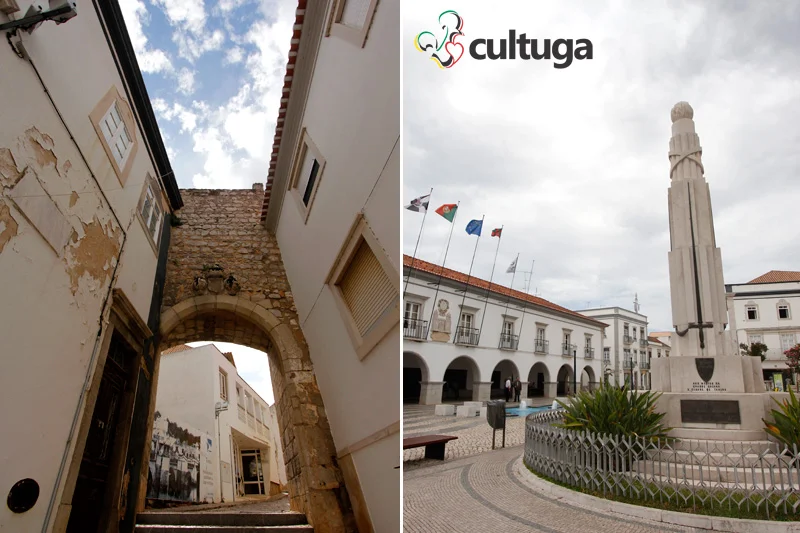 A Porta Dom Manuel e a Praça da República