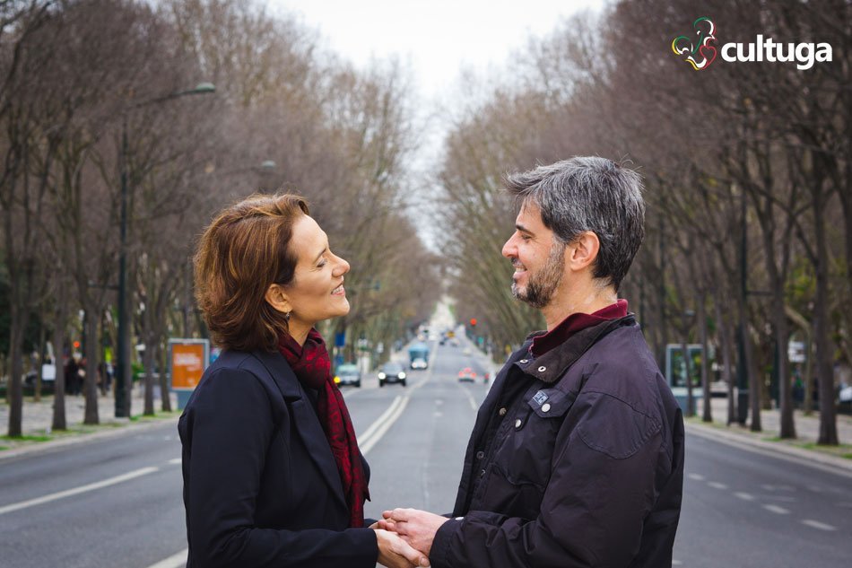 Ensaio fotográfico em Lisboa de casal do Cultuga Ensaio fotográfico em Lisboa de casal do Cultuga