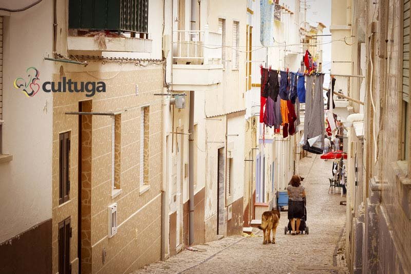 Centro histórico de Nazaré, Portugal