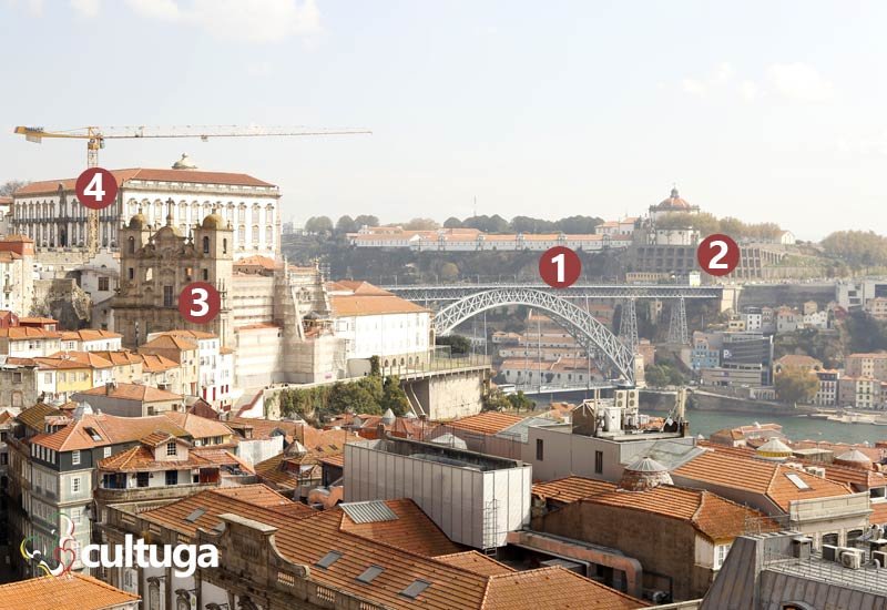 Vista a partir do Miradouro da Vitória no Porto, Portugal