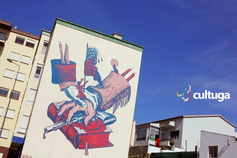 Street art em Ponta Delgada, na Ilha de São Miguel - Açores