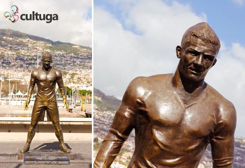 Estátua de Cristiano Ronaldo no Funchal - Ilha da Madeira, Portugal