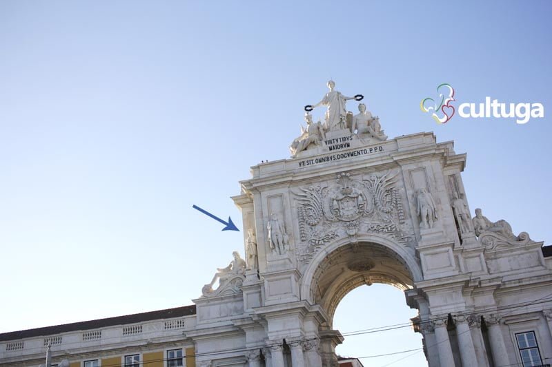 Arco da Rua Augusta visto da Praça do Comércio Arco da Rua Augusta visto da Praça do Comércio