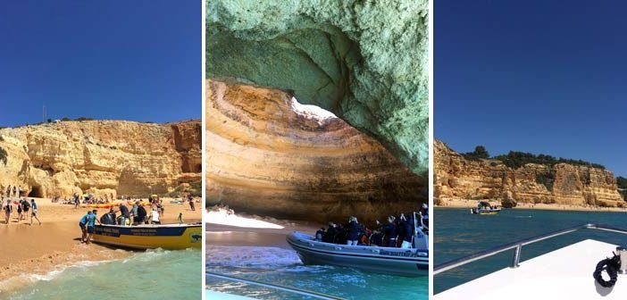 Passeio de barco no Algar de Benagil e grutas, Algarve, Portugal