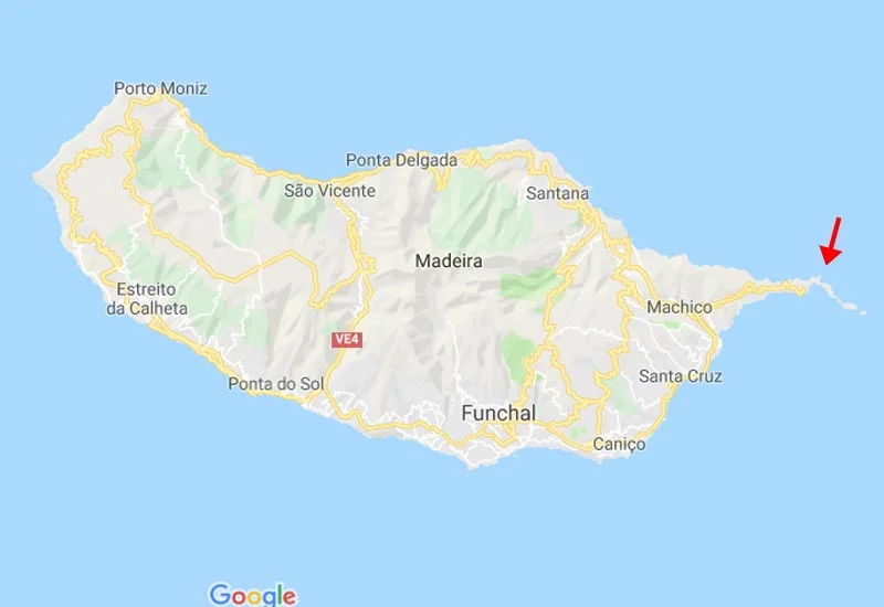 Mapa Ilha da Madeira Portugal