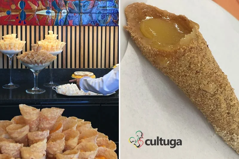 Doces de Portugal com ovo - Cornucópias Doces de Portugal com ovo - Cornucópias