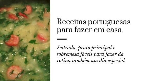 receitas portuguesas para fazer em casa