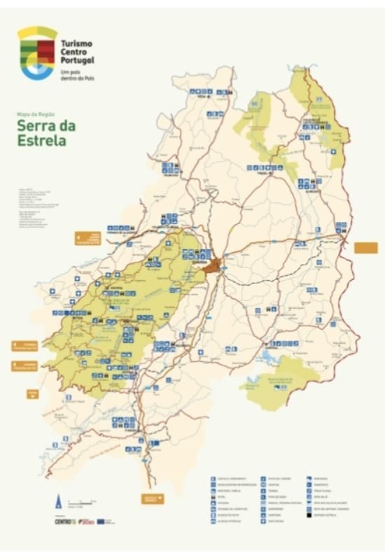 Mapa da Serra da Estrela