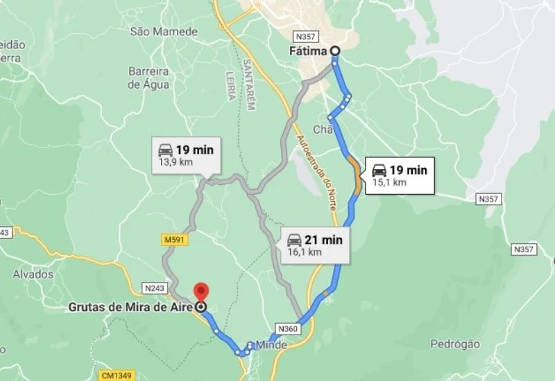 O que visitar perto de Fátima: Grutas