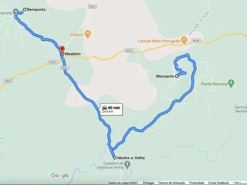Mapa aldeias Beira Baixa
