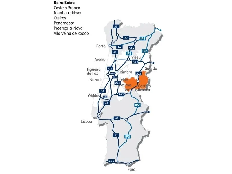 Mapa Beira Baixa
