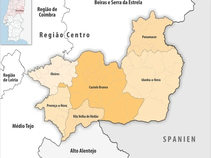 Mapa Beira Baixa Portugal